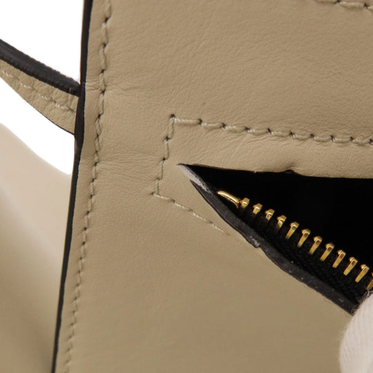 MARNI Handbag leather beige logo