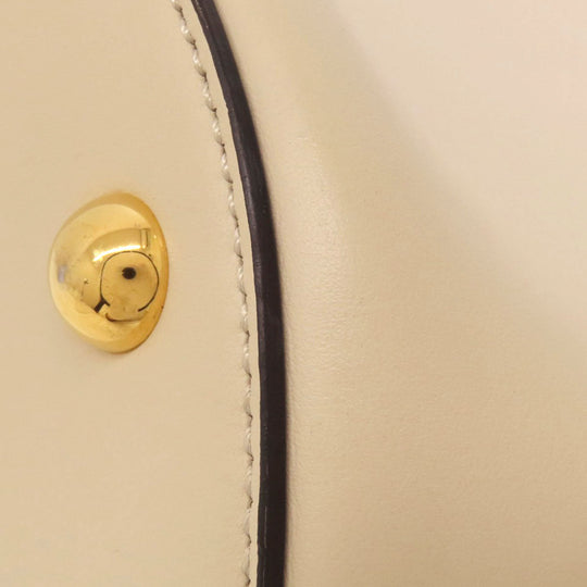 MARNI Handbag leather beige logo