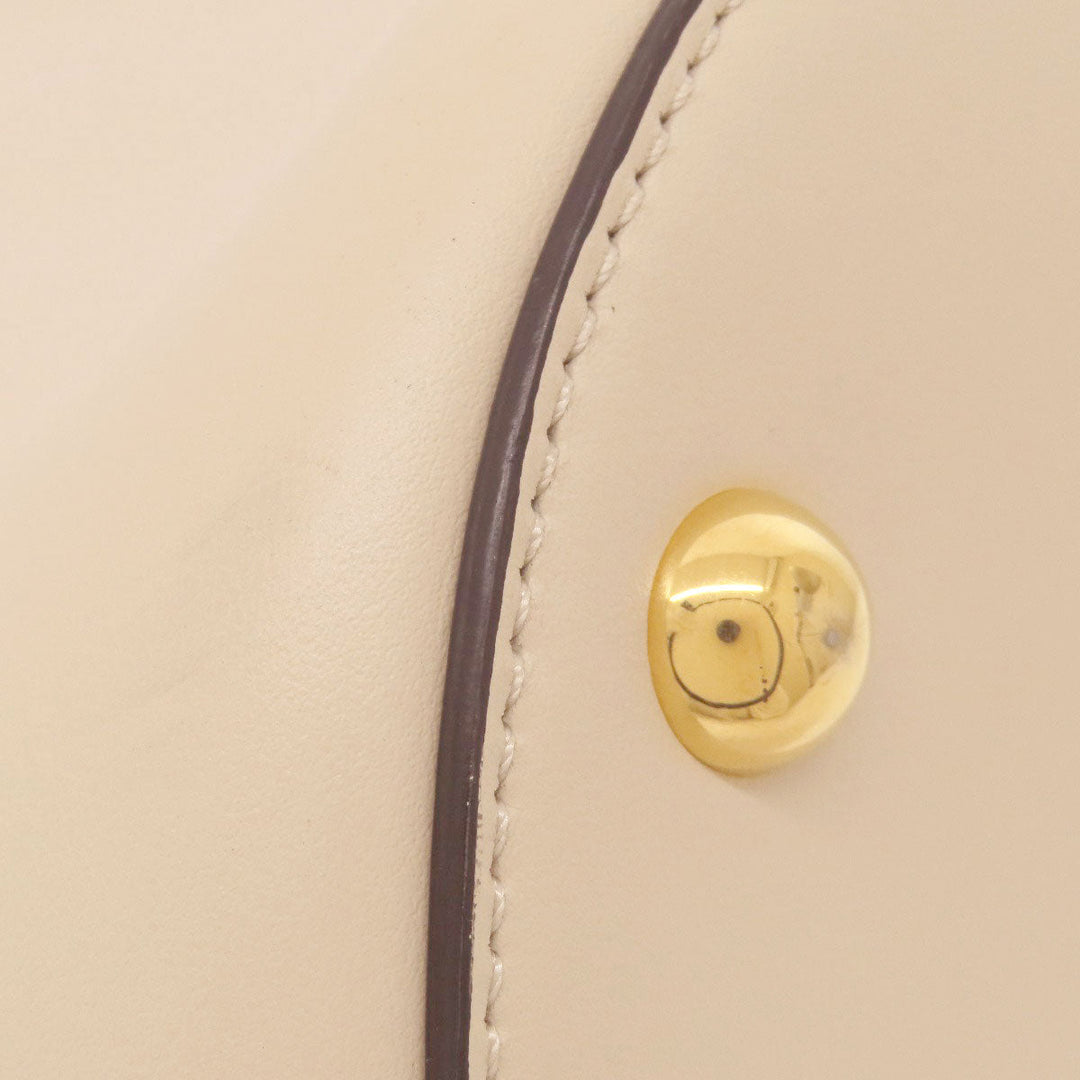 MARNI Handbag leather beige logo