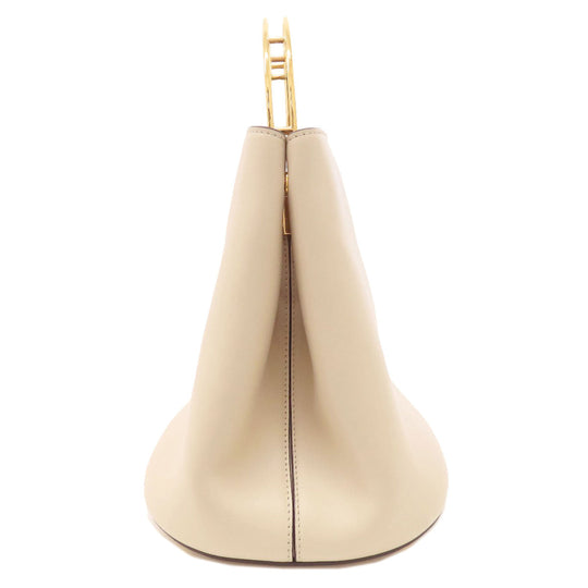 MARNI Handbag leather beige logo