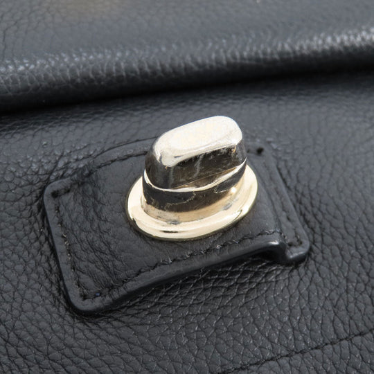 COACH Backpack 37581 leather black logoMetal Women Used Authentic