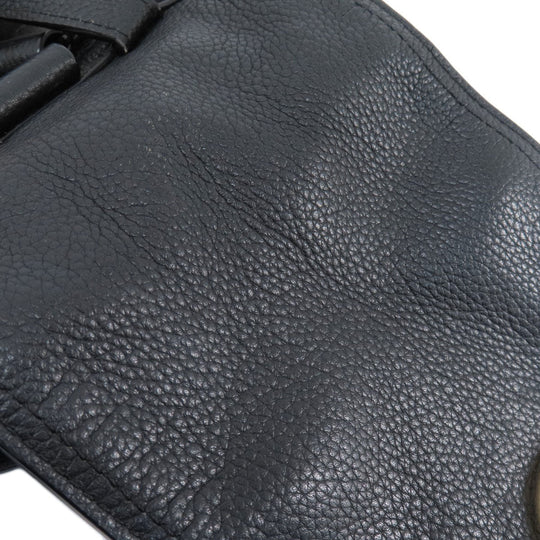 COACH Backpack 37581 leather black logoMetal Women Used Authentic