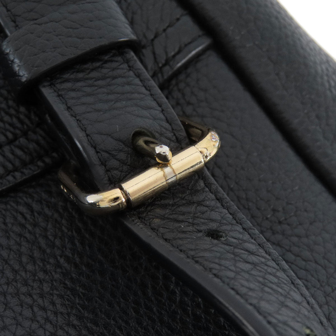 COACH Backpack 37581 leather black logoMetal Women Used Authentic