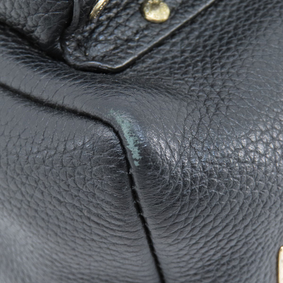 COACH Backpack 37581 leather black logoMetal Women Used Authentic