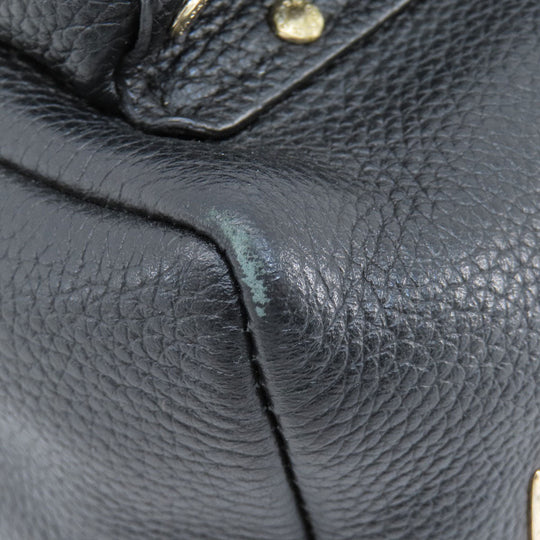 COACH Backpack 37581 leather black logoMetal Women Used Authentic