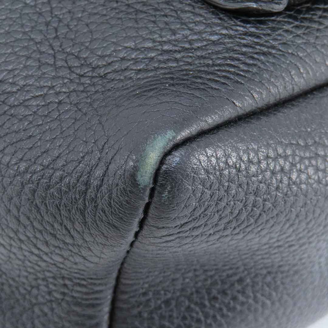 COACH Backpack 37581 leather black logoMetal Women Used Authentic