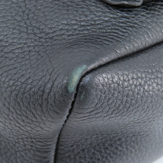 COACH Backpack 37581 leather black logoMetal Women Used Authentic