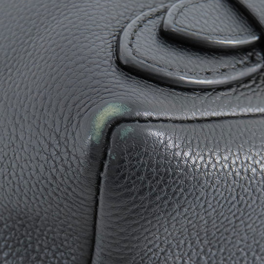 COACH Backpack 37581 leather black logoMetal Women Used Authentic