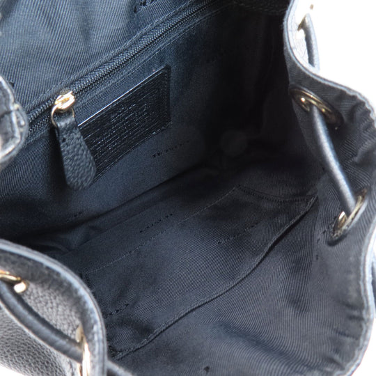 COACH Backpack 37581 leather black logoMetal Women Used Authentic