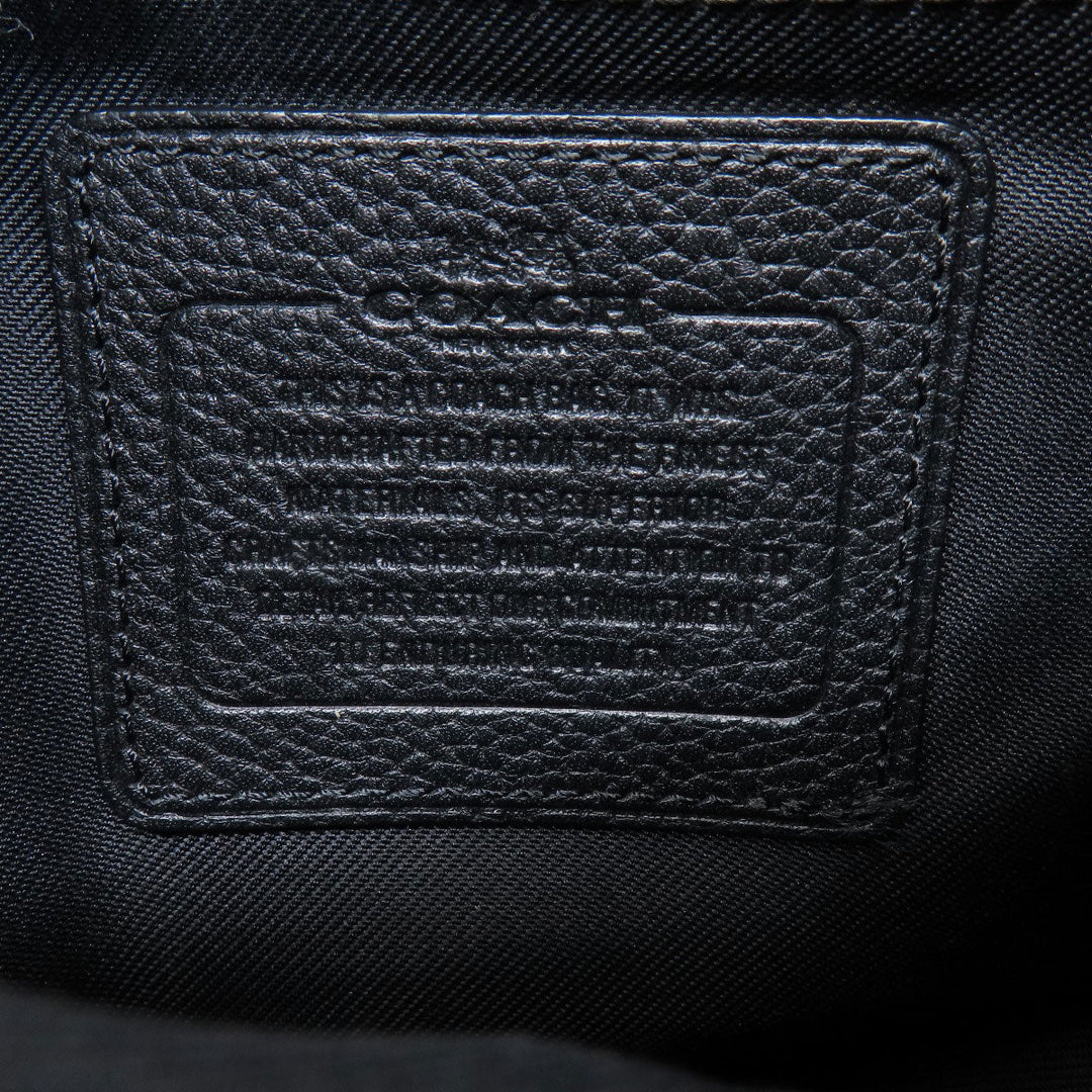 COACH Backpack 37581 leather black logoMetal Women Used Authentic