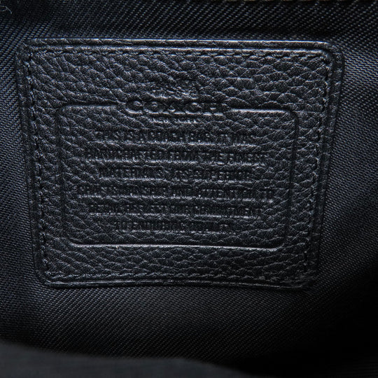 COACH Backpack 37581 leather black logoMetal Women Used Authentic