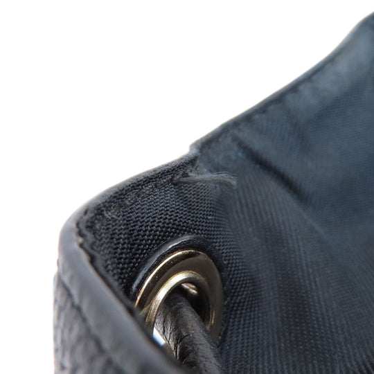 COACH Backpack 37581 leather black logoMetal Women Used Authentic