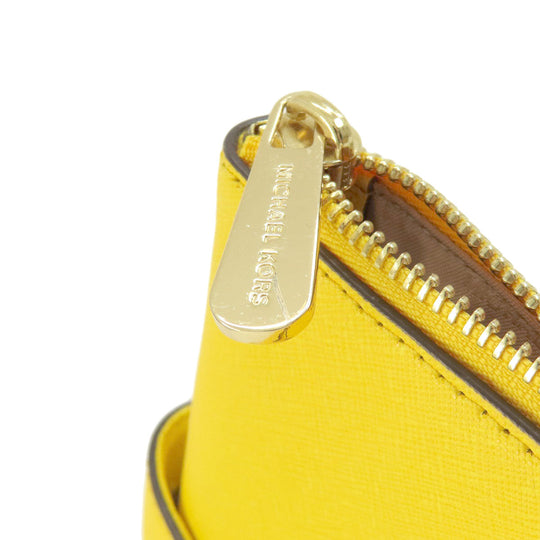MICHAEL KORS Tote Bag leather yellow logo Women Used Authentic