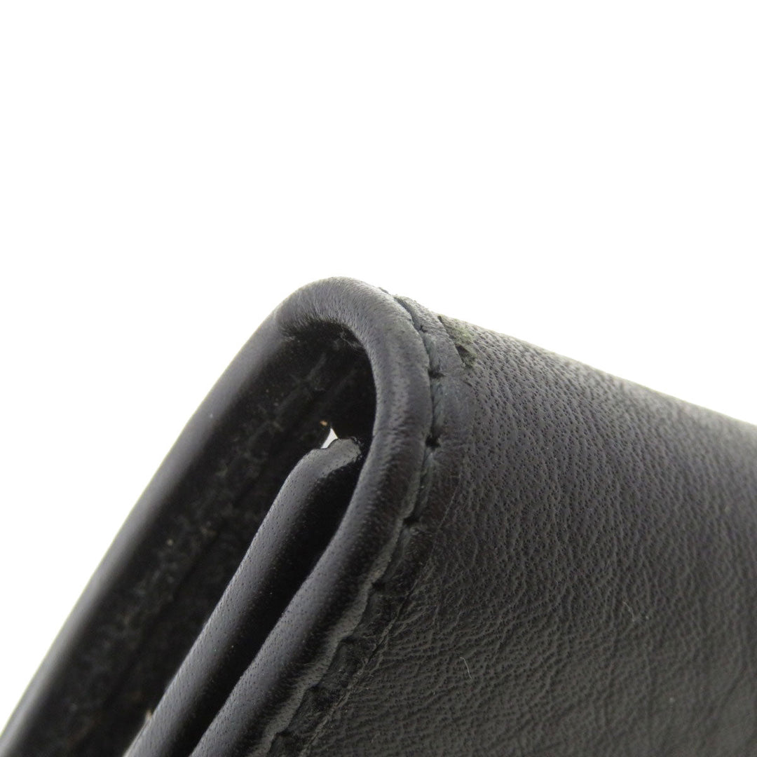 GUCCI Key case Key holder  92749 Calfskin black Logo motif mens Used Authentic
