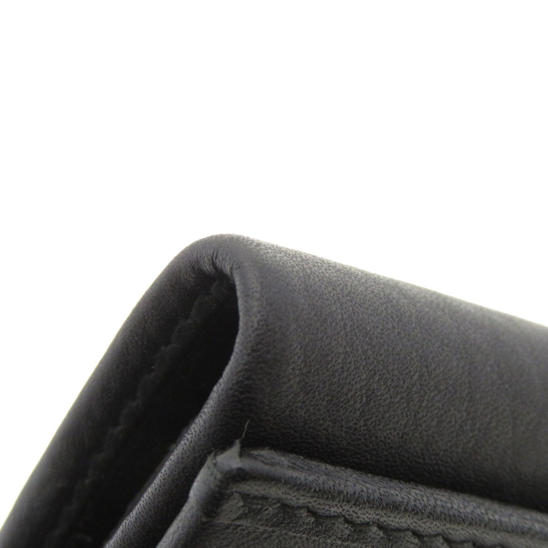 GUCCI Key case Key holder  92749 Calfskin black Logo motif mens Used Authentic
