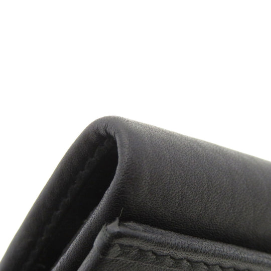 GUCCI Key case Key holder  92749 Calfskin black Logo motif mens Used Authentic