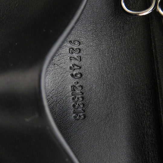 GUCCI Key case Key holder  92749 Calfskin black Logo motif mens Used Authentic