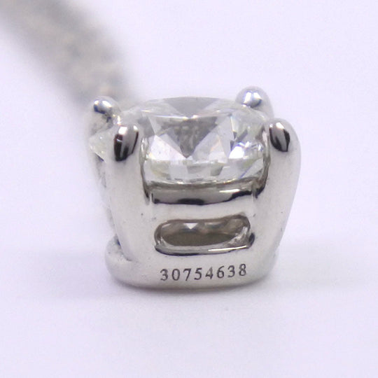 TIFFANY&Co. Necklace Pt950Platinum, Diamond Silver 0.3ct Solitaire Women Used Authentic