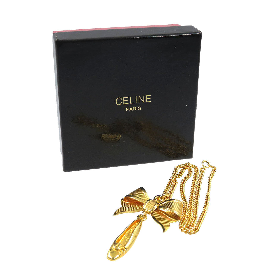 CELINE Necklace metal gold Women Used Authentic