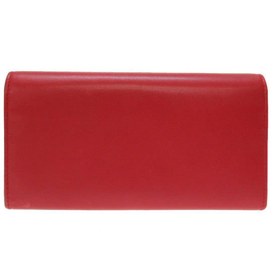 GUCCI Long Wallet Purse 453390 leather Red Bifold GG embossed Women(Unisex) Used Authentic