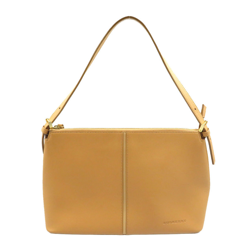 BURBERRY Shoulder Bag leather beige Women Used Authentic