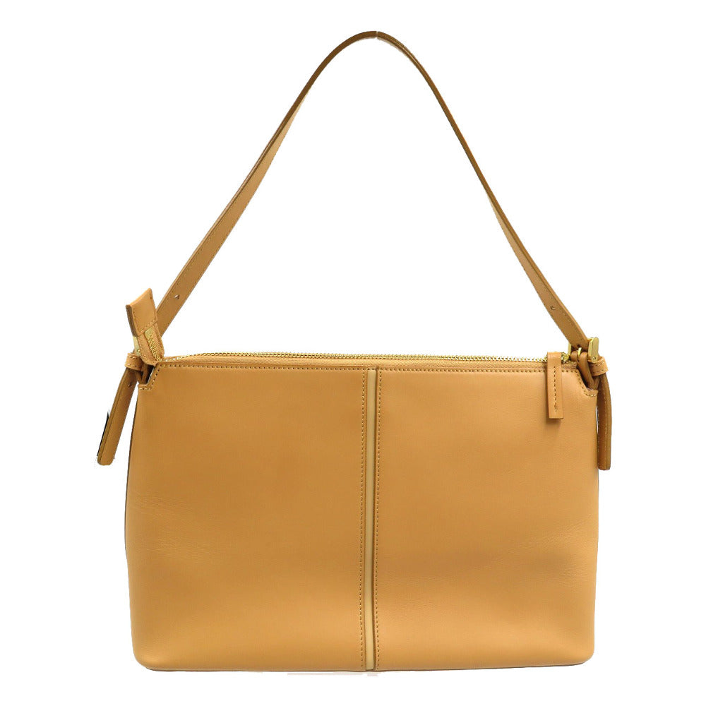 BURBERRY Shoulder Bag leather beige Women Used Authentic