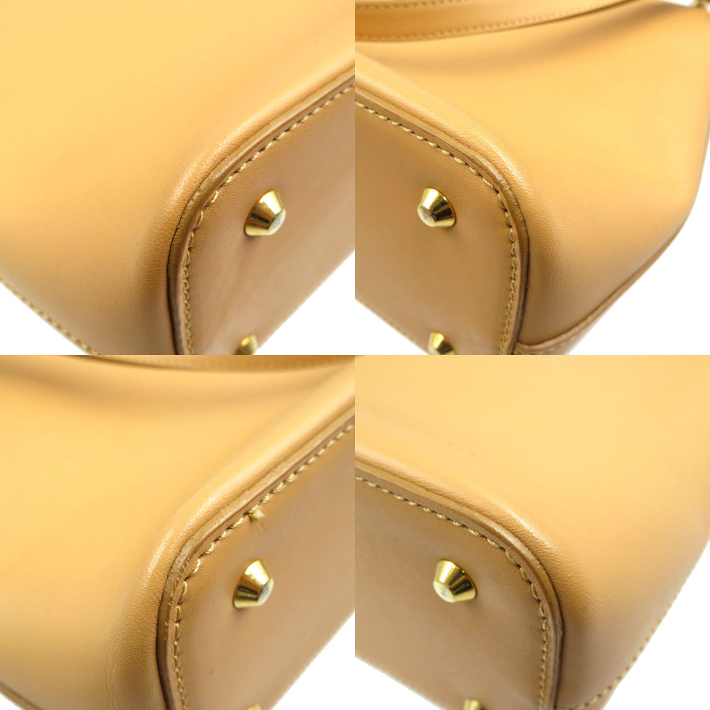 BURBERRY Shoulder Bag leather beige Women Used Authentic