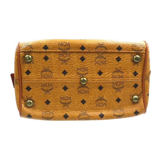 MCM Handbag PVC Brown Monogram Pattern logo MCM Women Used Authentic