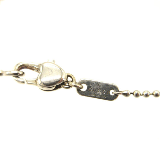 GUCCI Necklace Silver925 Silver Ball Chain Heart Women Used Authentic