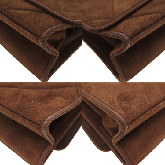 CHANEL Shoulder Bag Suede Brown Matelasse fringe COCO Mark