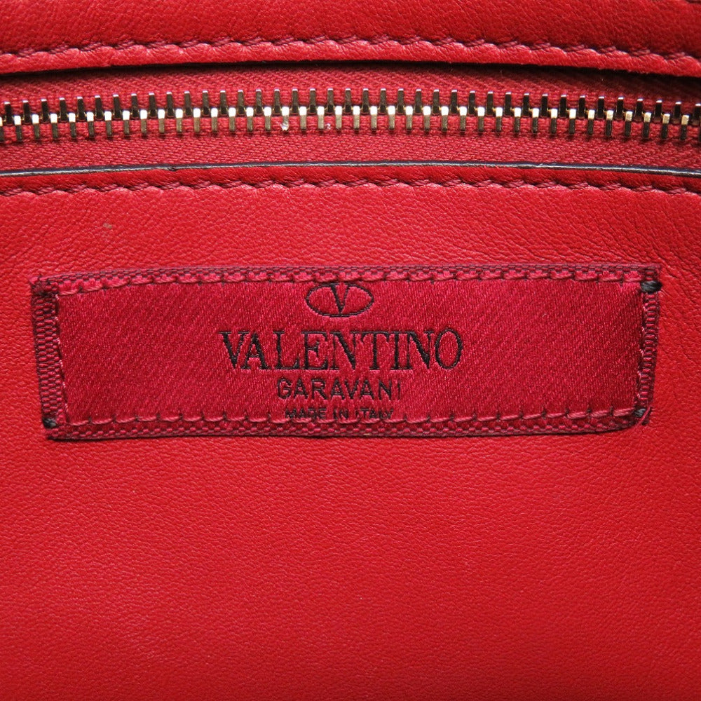 VALENTINO Shoulder Bag leather Navy Rock studs Women Used Authentic