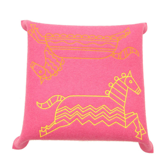 HERMES Other accessories felt Rose fuchsia tray Epope Vidoposh GM unisex(Unisex) Used Authentic