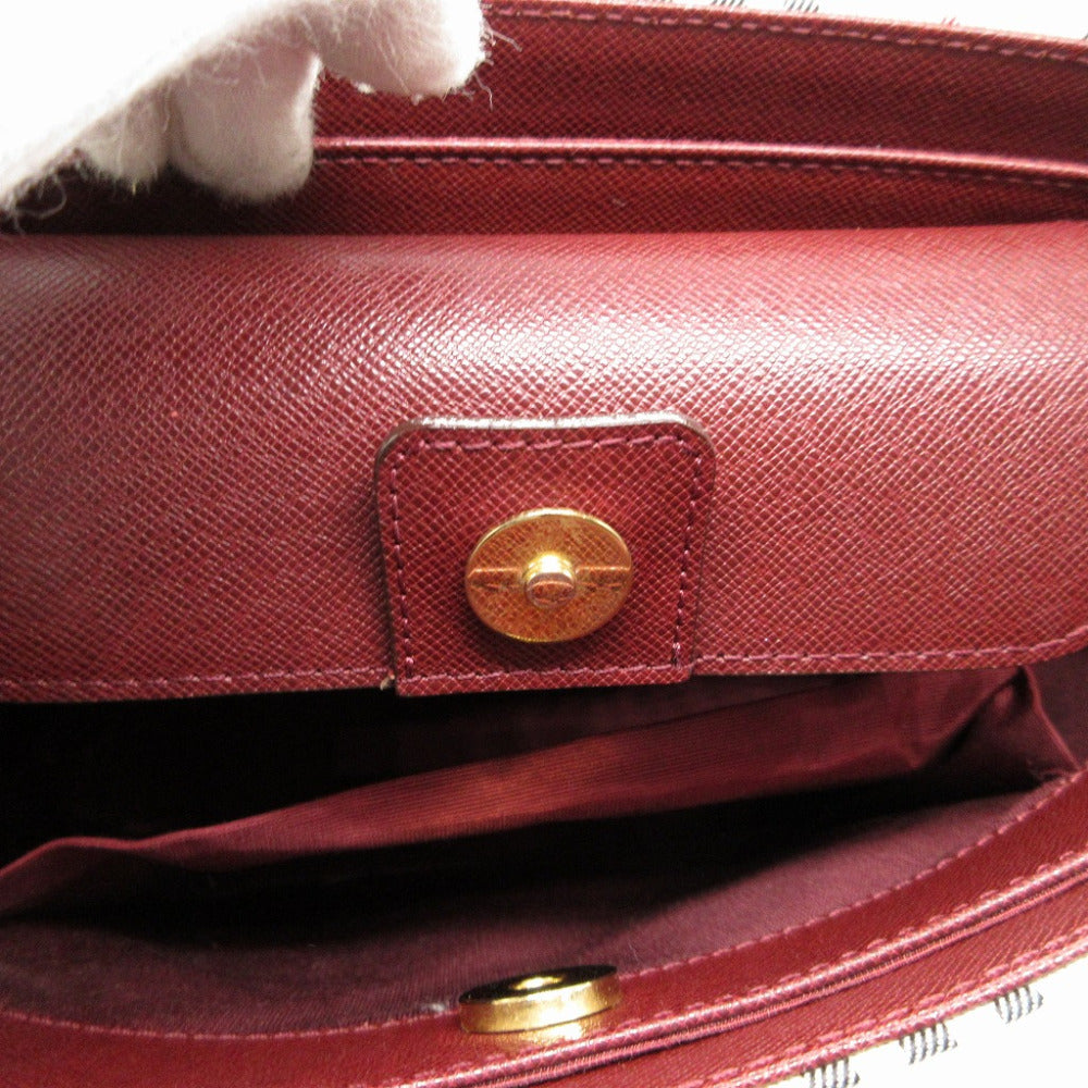 BURBERRY Shoulder Bag Canvas, Leather beige check Women Secondhand Authentic