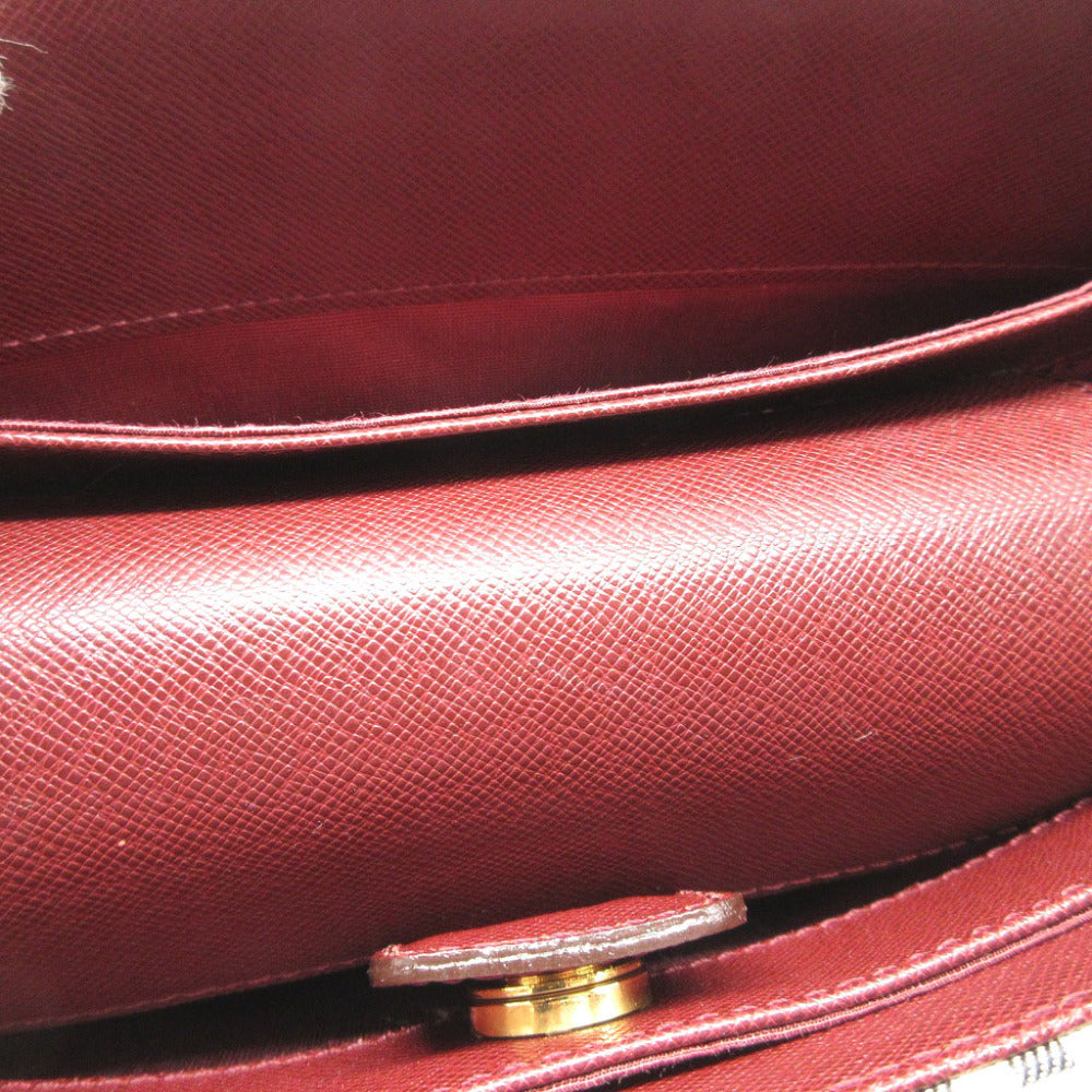 BURBERRY Shoulder Bag Canvas, Leather beige check Women Secondhand Authentic