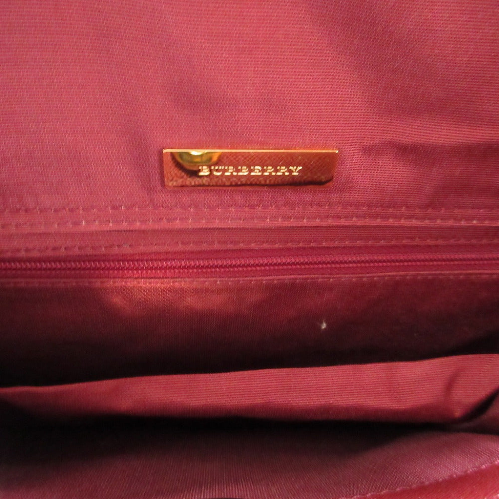 BURBERRY Shoulder Bag Canvas, Leather beige check Women Secondhand Authentic