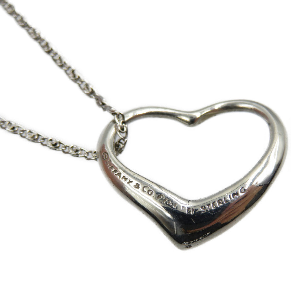 TIFFANY&Co. Necklace Silver925 Silver Open heart Women Used Authentic