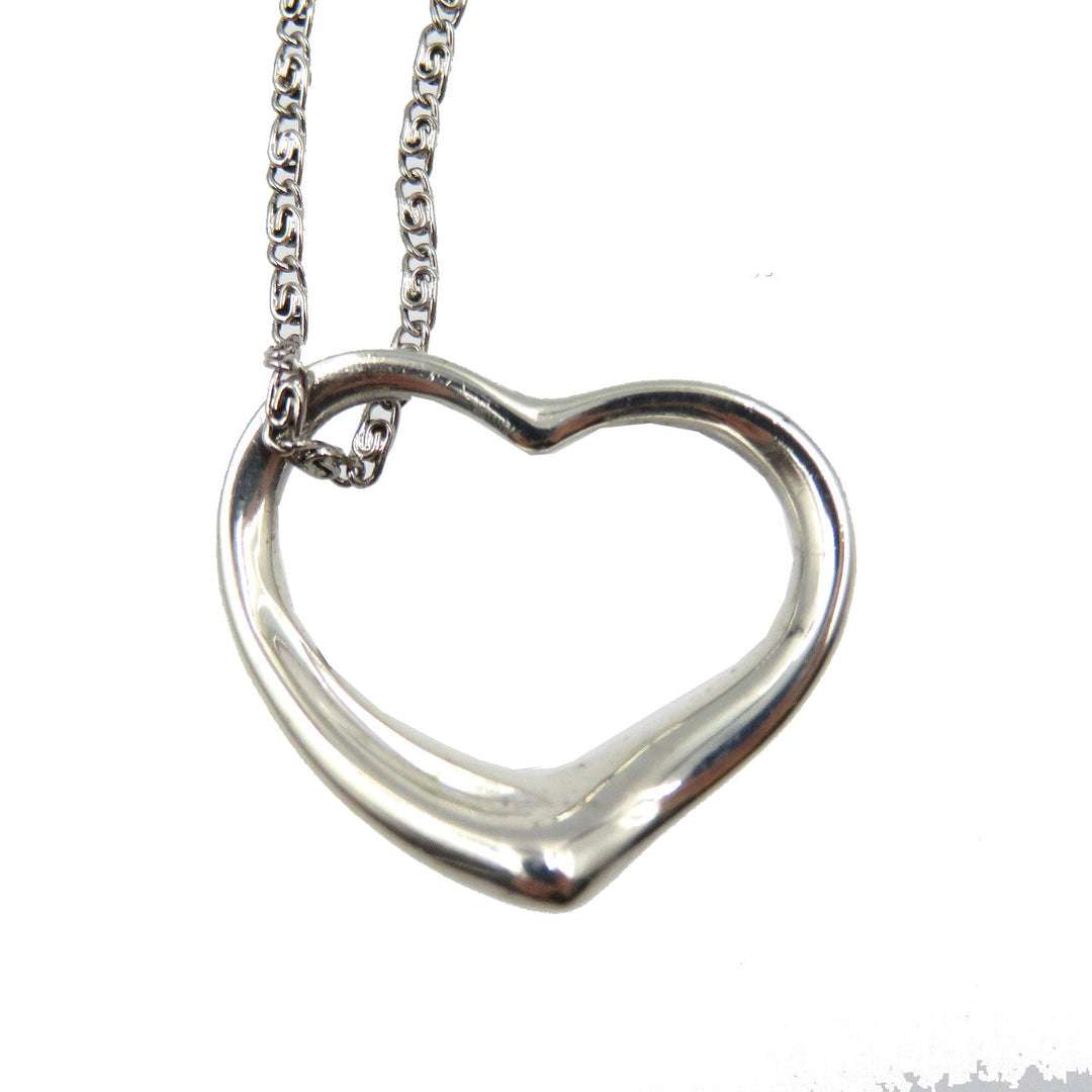 TIFFANY&Co. Necklace Silver925 Silver Open heart Women Used Authentic