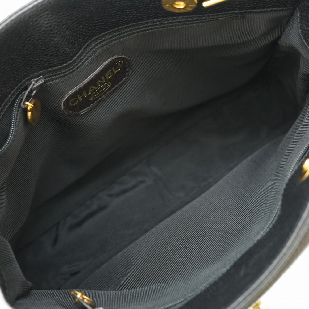 CHANEL Shoulder Bag Caviar skin black W Face Chain Shoulder Bag Women Used Authentic