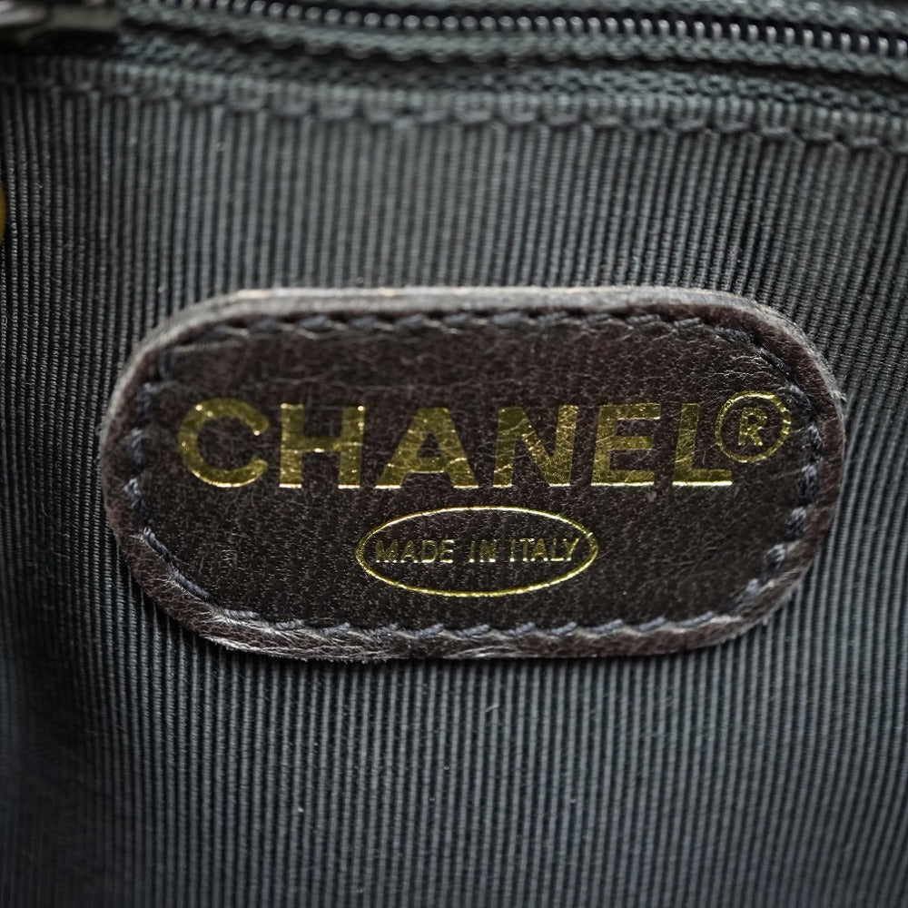 CHANEL Shoulder Bag Caviar skin black W Face Chain Shoulder Bag Women Used Authentic