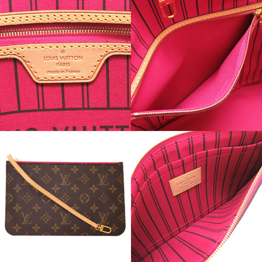 LOUIS VUITTON Tote Bag M41178 Monogram canvas Pivoonne Monogram New Neverfull MM Women Used Authentic