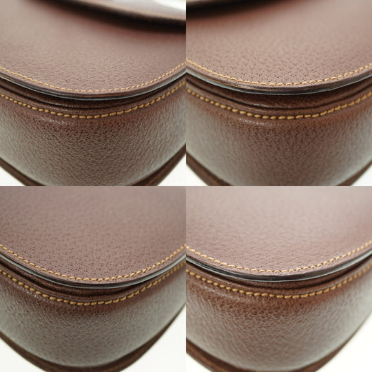 GUCCI Handbag leather Brown Bamboo Women Used Authentic