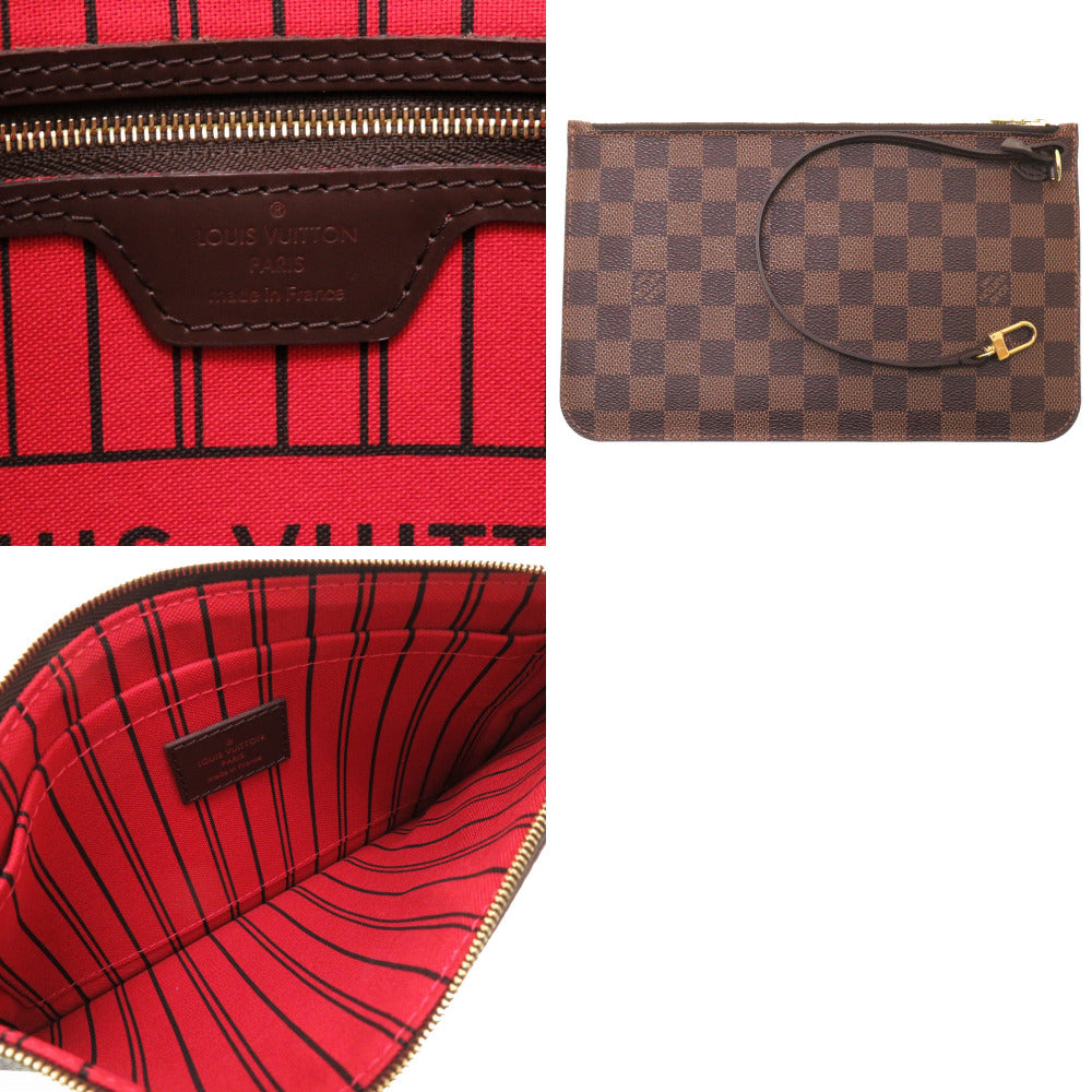 LOUIS VUITTON Tote Bag N41358 Damier canvas Slys Damier New Neverfull MM Women Used Authentic