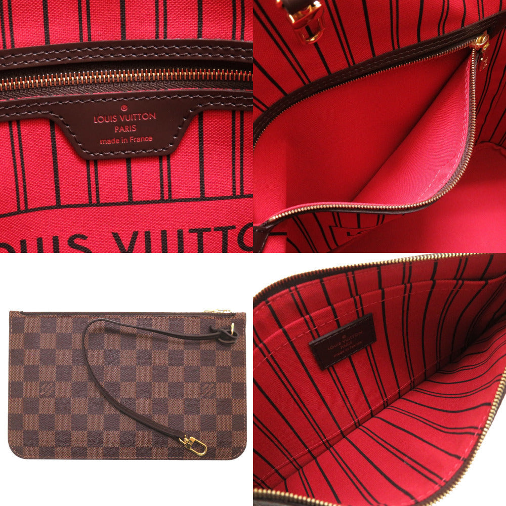 LOUIS VUITTON Tote Bag N41358 Damier canvas Slys Damier New Neverfull MM Women Used Authentic