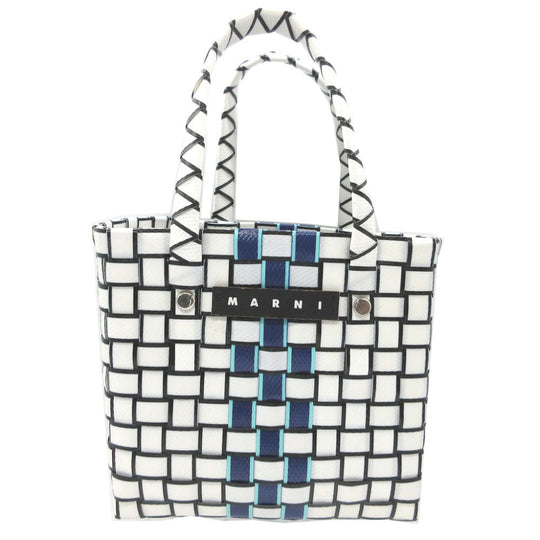 MARNI Handbag plastic white Micro Basket Bag Women Used Authentic