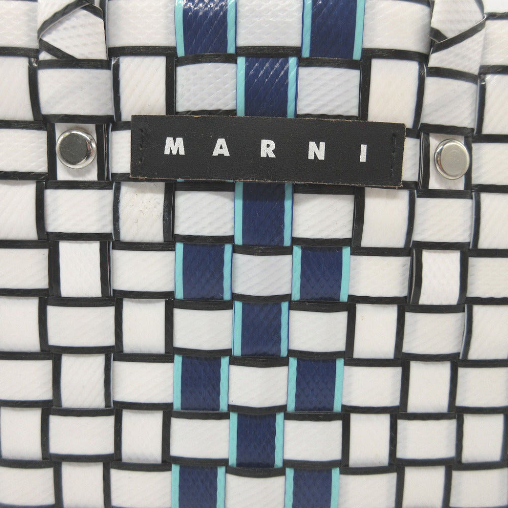 MARNI Handbag plastic white Micro Basket Bag Women Used Authentic