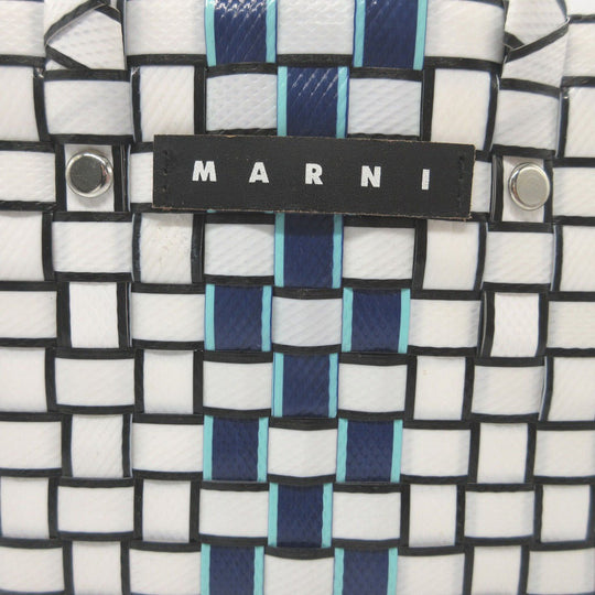 MARNI Handbag plastic white Micro Basket Bag Women Used Authentic