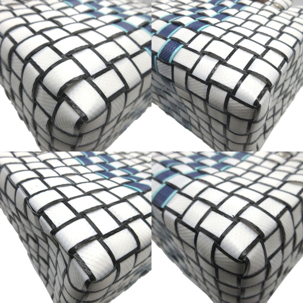 MARNI Handbag plastic white Micro Basket Bag Women Used Authentic