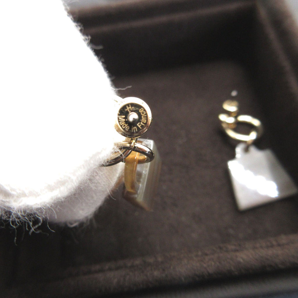 HERMES Pierce Buffalo Horn, Metal Brown Kelly cadena Amulet Marokinier Women Used Authentic