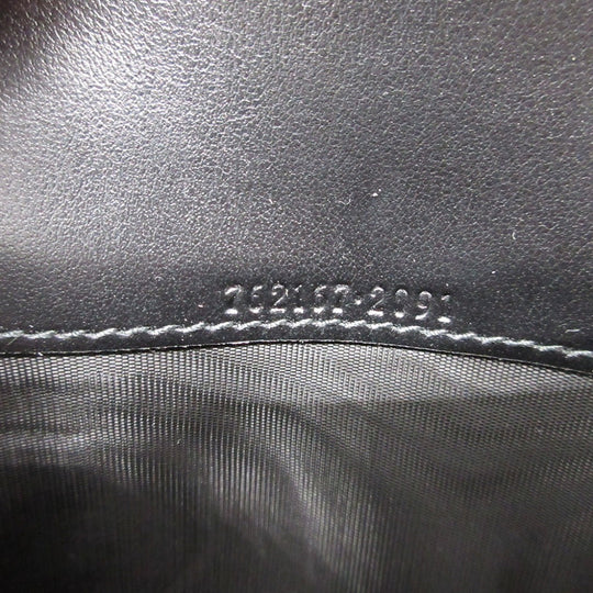GUCCI Long Wallet Purse 762167 leather black Two fold mini john double Women(Unisex) Used Authentic