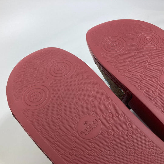 GUCCI Sandals 655036 rubber wine-red shoes Doraemon 35